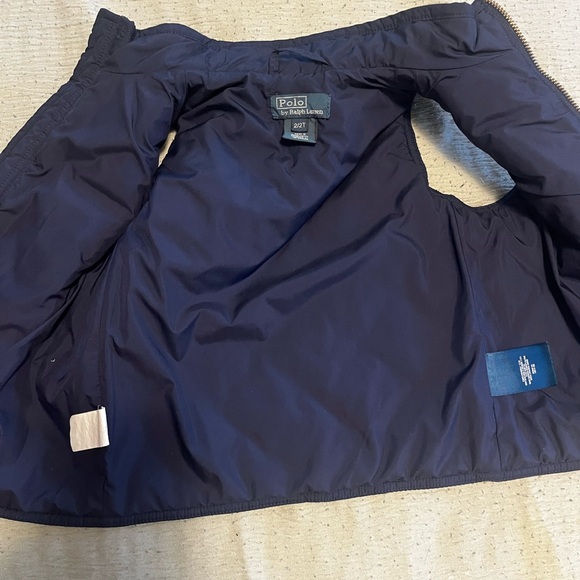 Polo by Ralph Lauren Navy Quilted Vest with Red Logo- size 2T - Picture 5 of 5